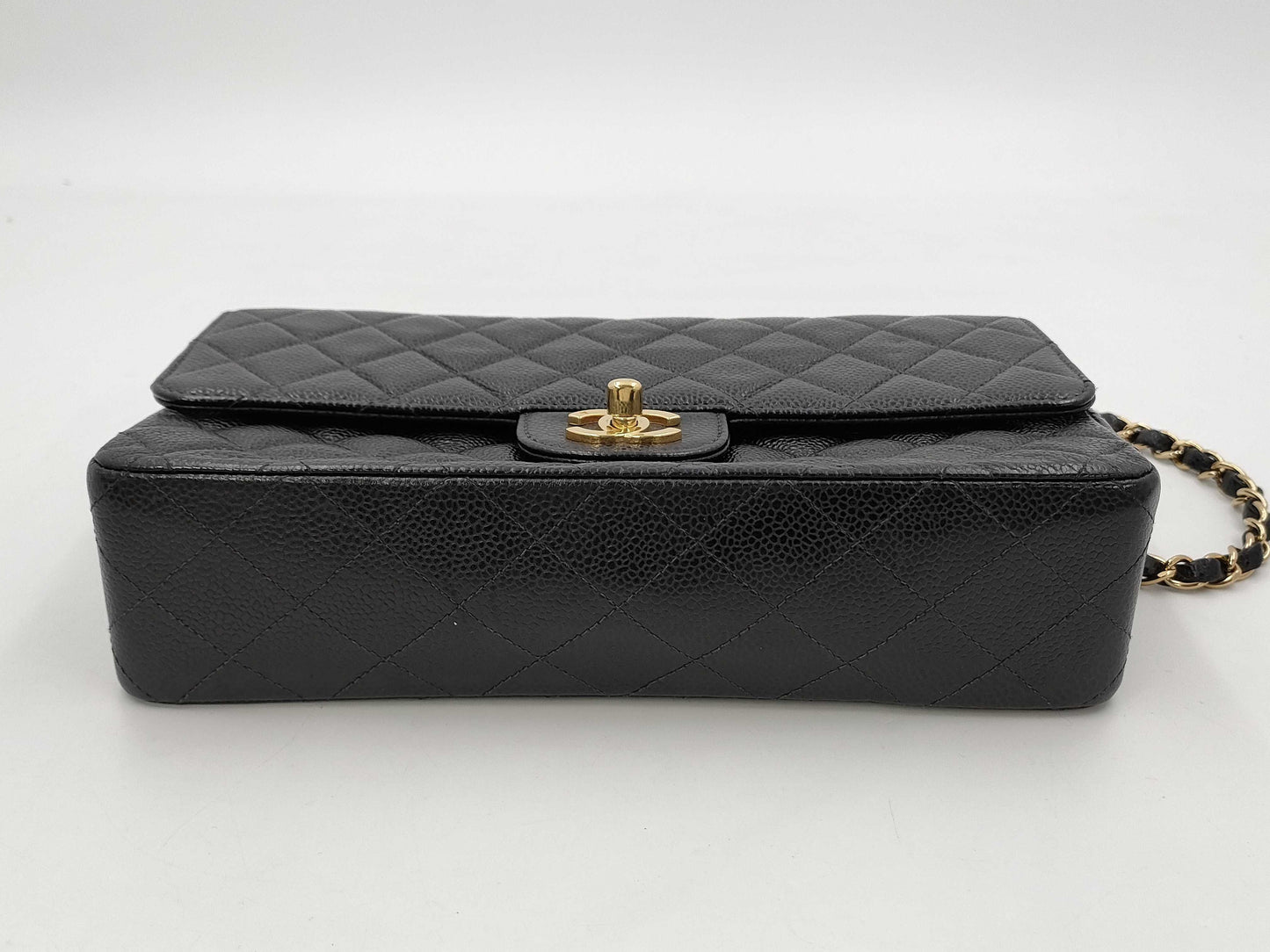 CHANEL Matelasse Caviar Skin Double Flap Double Chain Shoulder Bag, No. 8