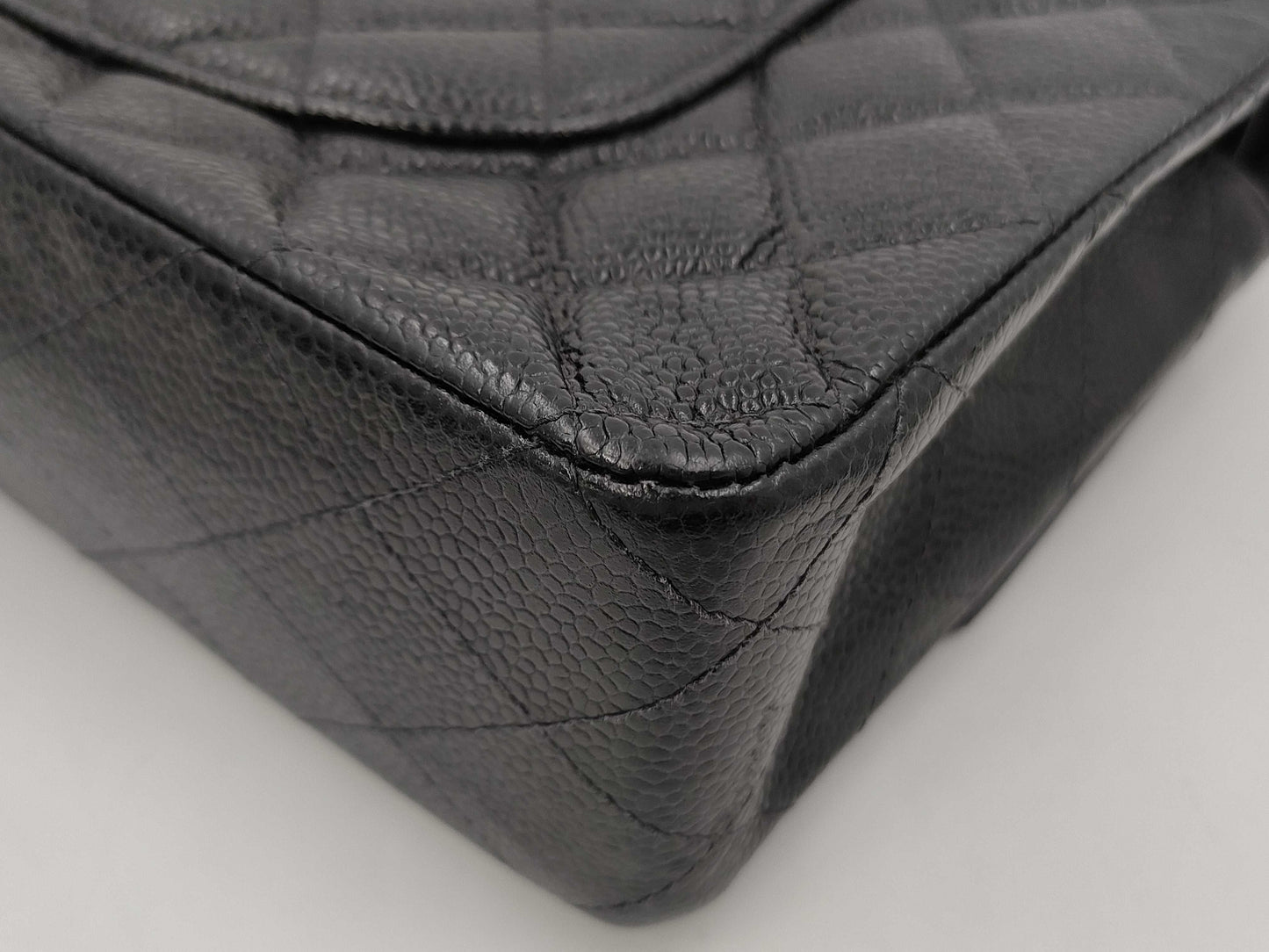 CHANEL Matelasse Caviar Skin Double Flap Double Chain Shoulder Bag, No. 8