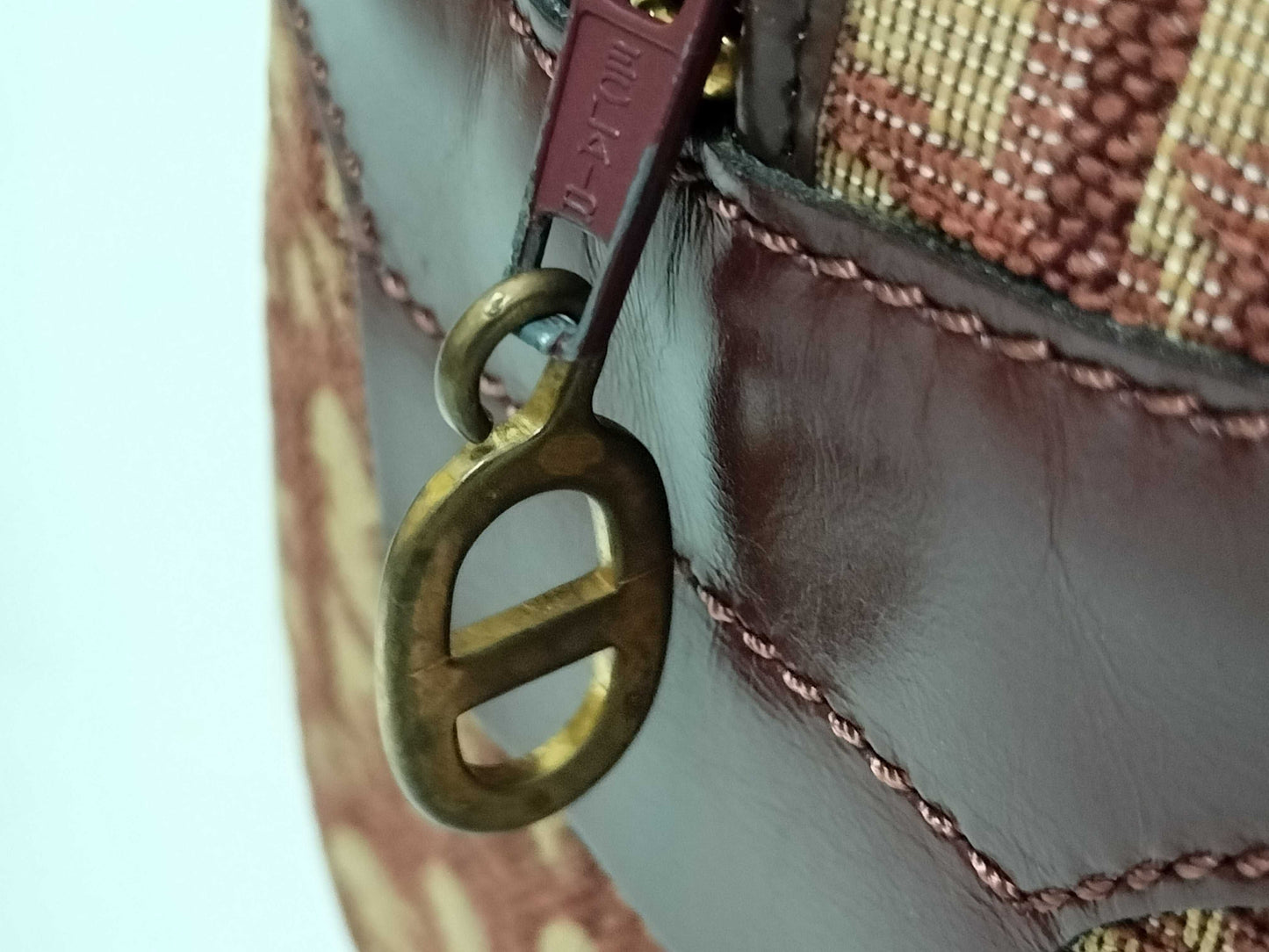 Dior Trotter Christian Dior Mini Boston Canvas Bordeaux Handbag