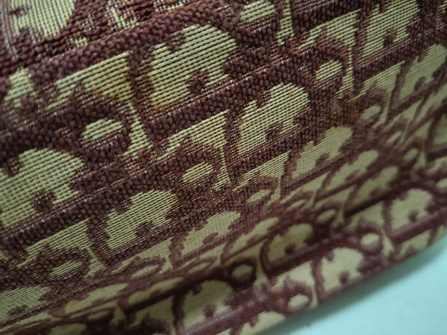 Dior Trotter Christian Dior Mini Boston Canvas Bordeaux Handbag