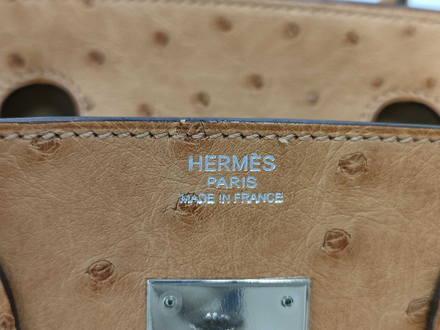 HERMES HERMES Birkin Hermes Birkin 30 □K Ostrich Handbag Handbag