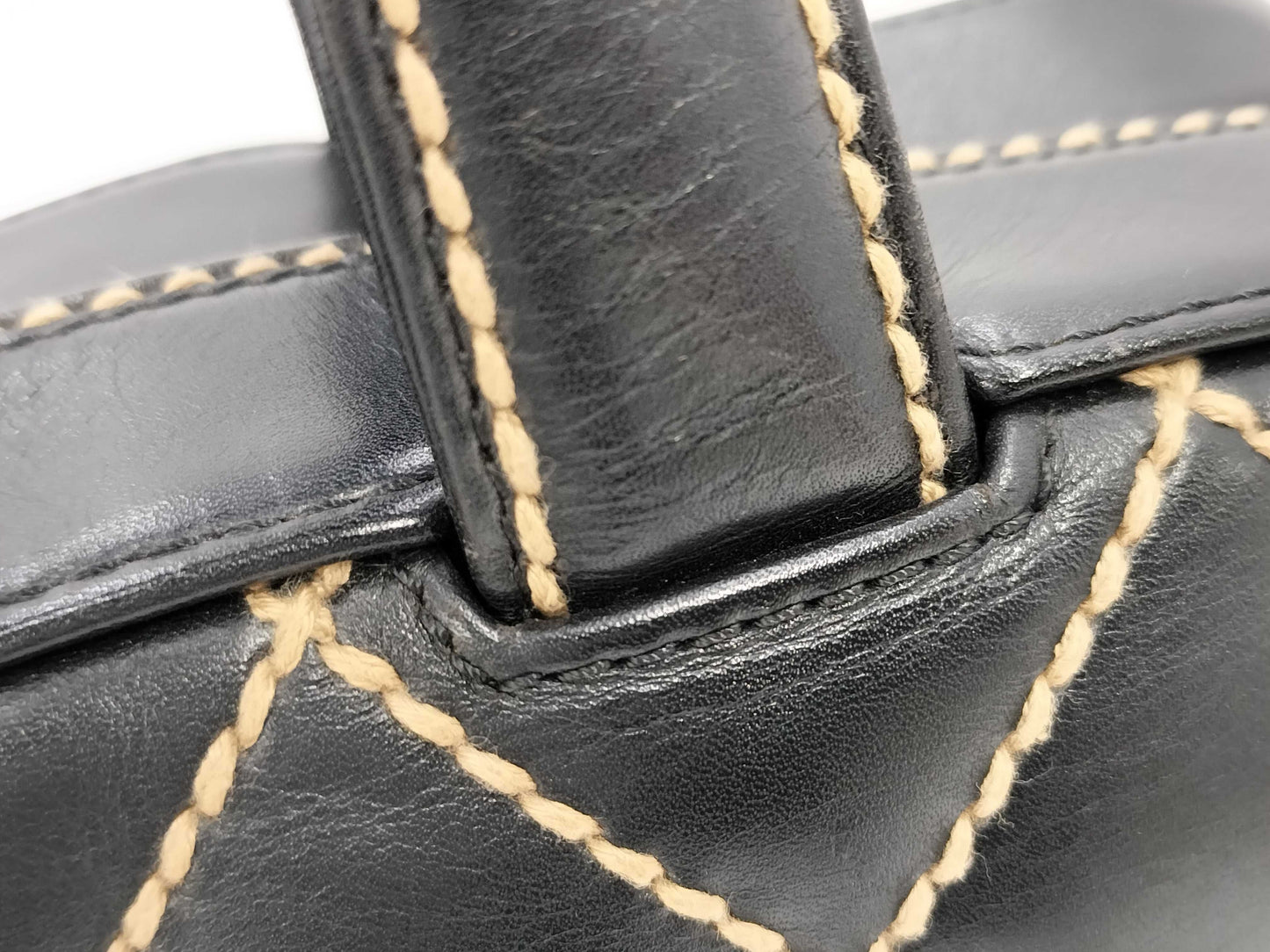 CHANEL Wild Stitch Calfskin Black GD Hardware A18121 7639185 Seal Included No Card Included Handbag