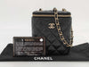 CHANEL Chain Vanity Bag Mini Matelasse Lambskin Black GD Hardware AP1466 Shoulder Bag