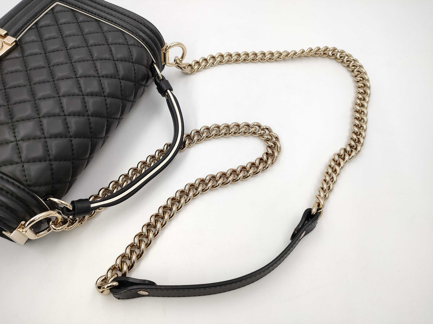 CHANEL Lambskin Boy Chain Shoulder Bag, No. 27