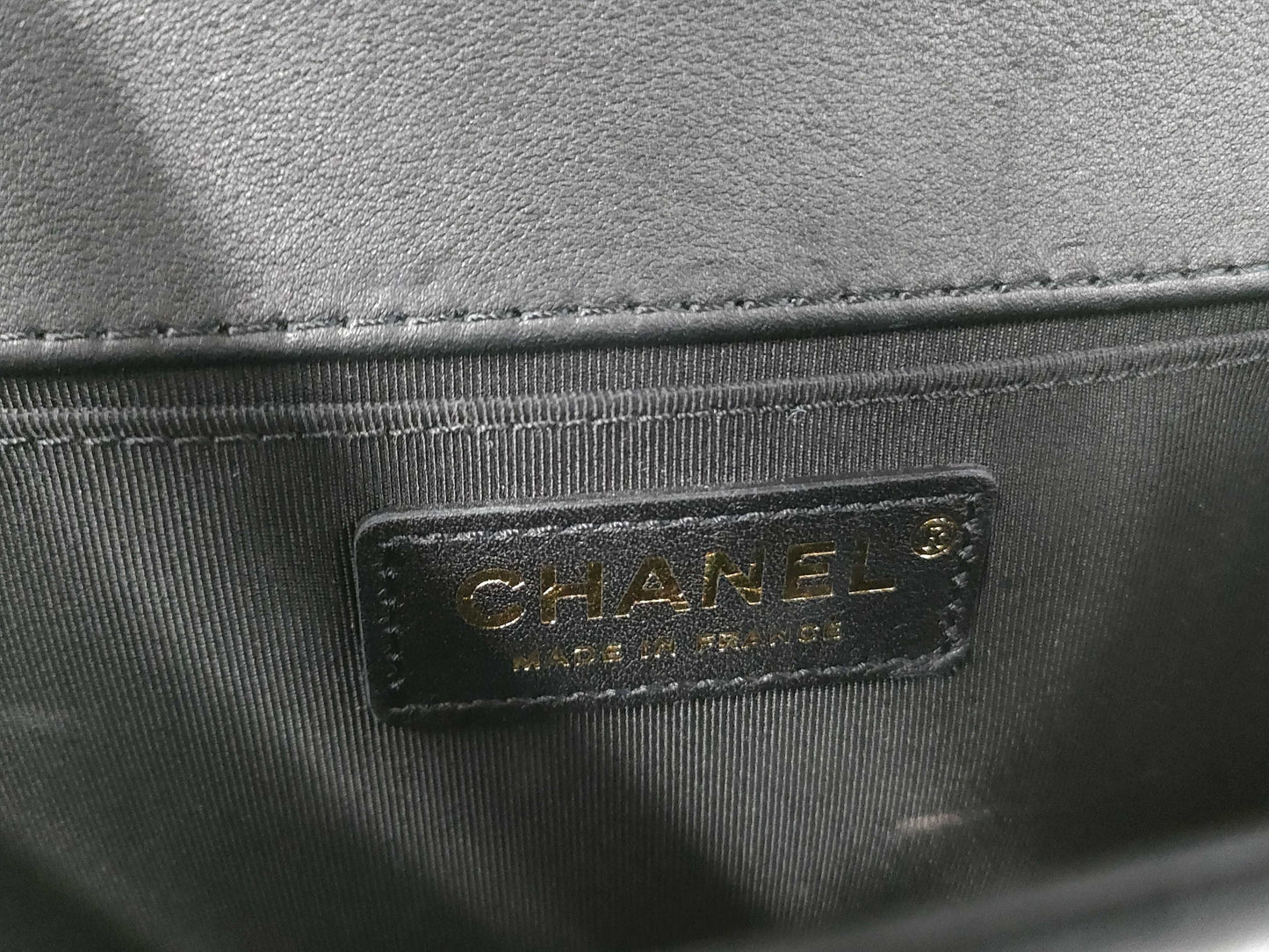 CHANEL Lambskin Boy Chain Shoulder Bag, No. 27