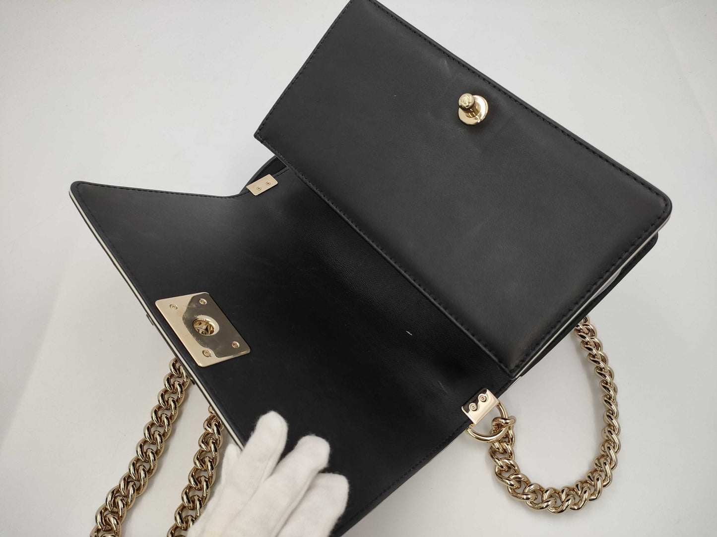 CHANEL Lambskin Boy Chain Shoulder Bag, No. 27