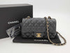 CHANEL Mini Matelasse Caviar Leather Chain Shoulder Bag, Black, No. 24