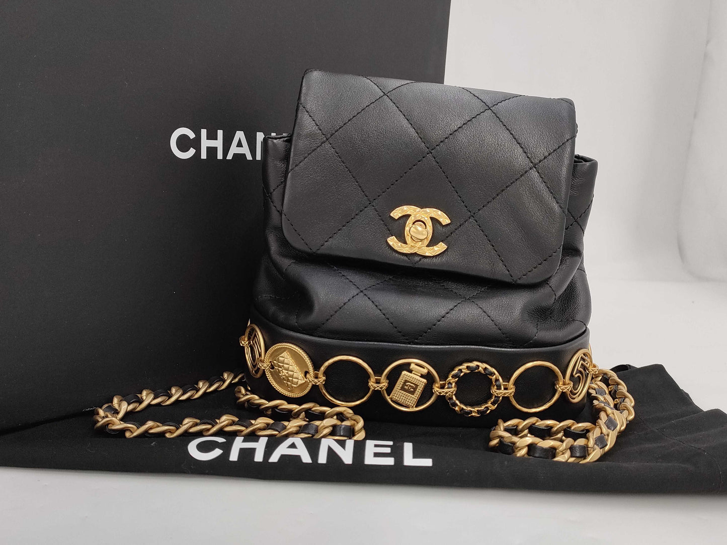 CHANEL Lambskin Backpack Rucksack