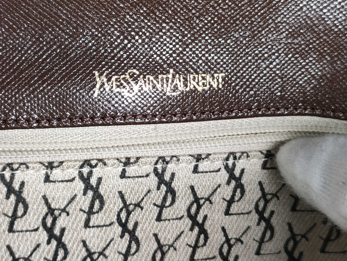 Yves Saint Laurent YSL Clutch Bicolor Clutch Bag