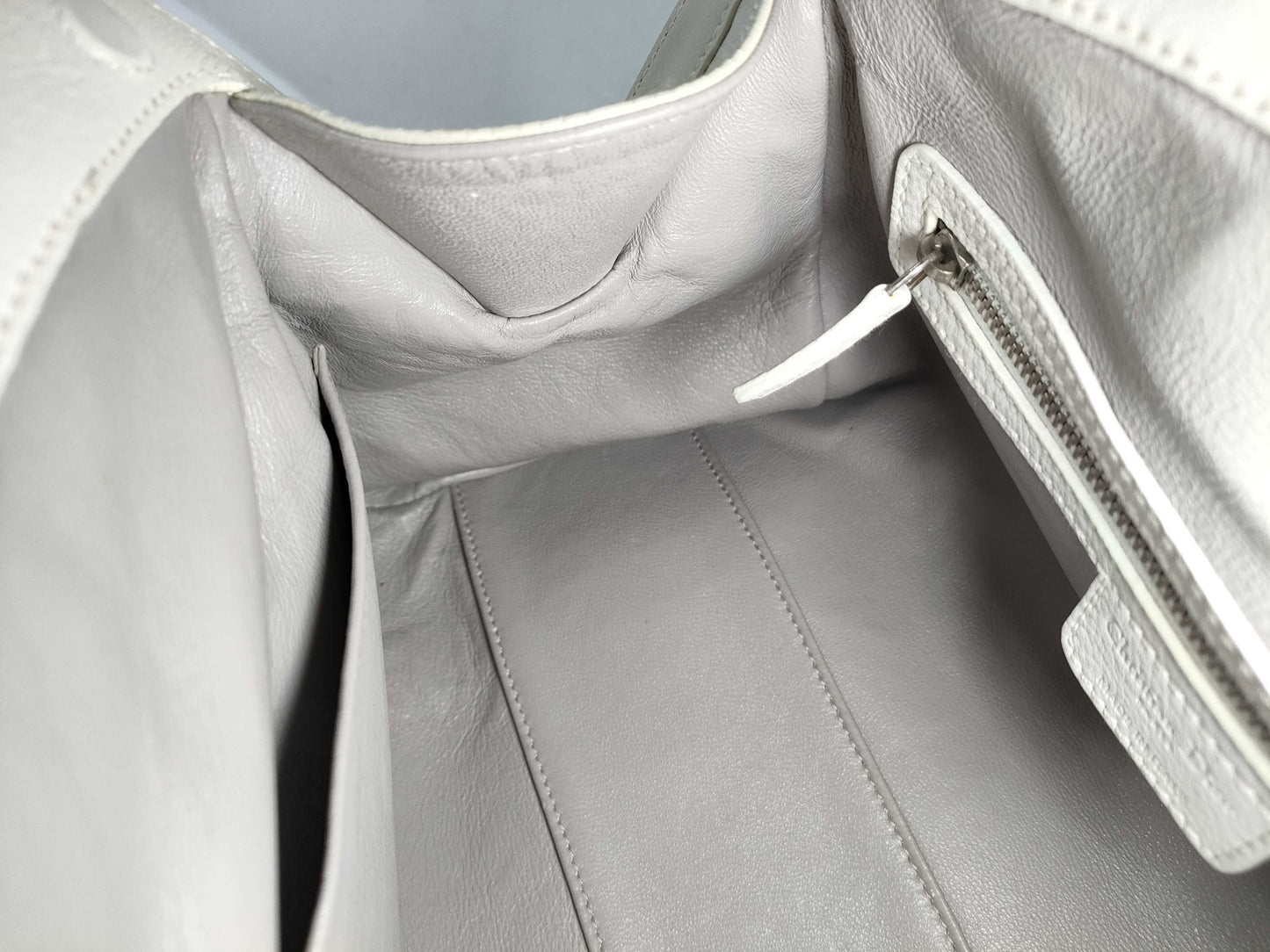 Dior Leather Hand Ivory Handbag
