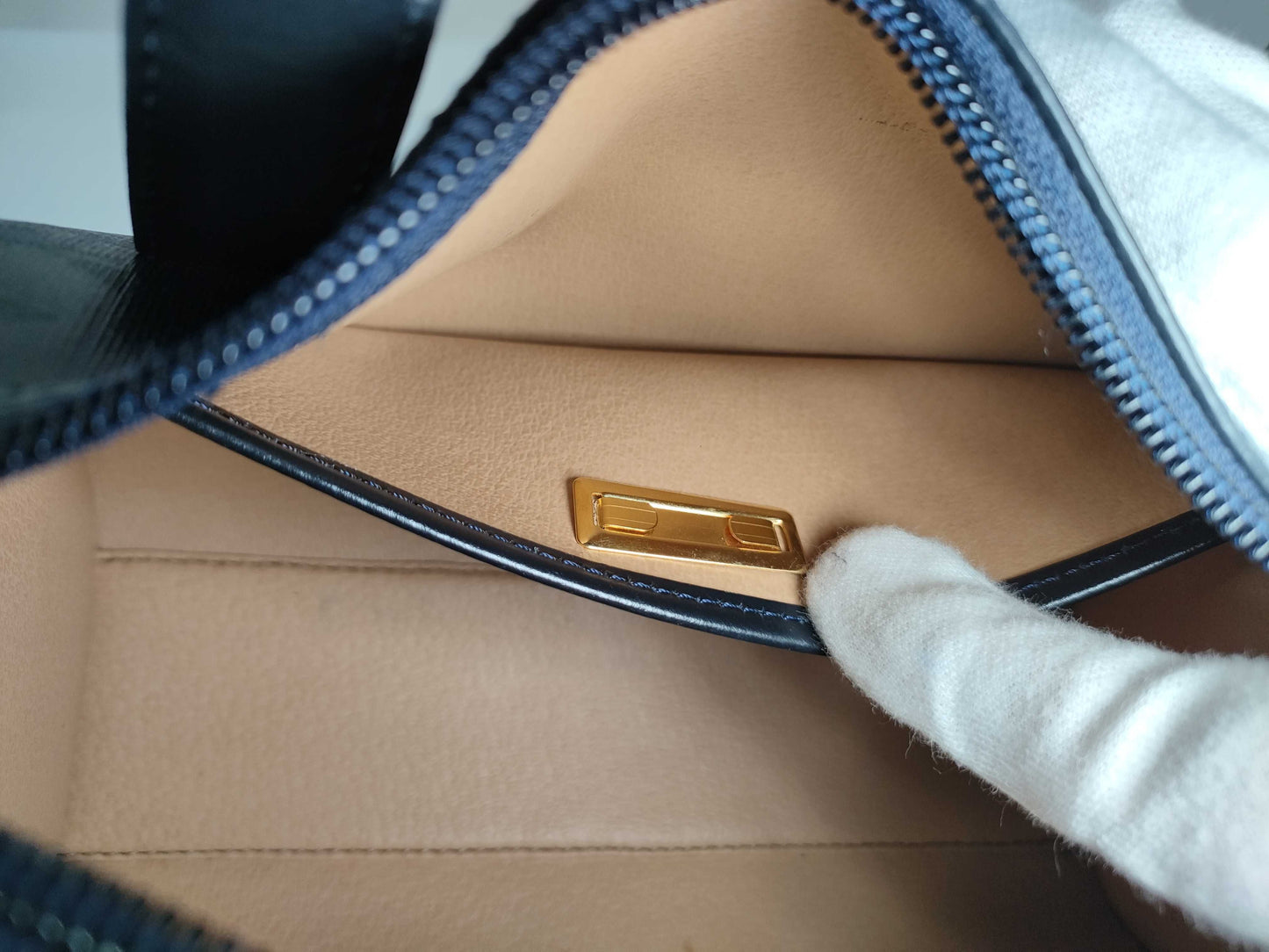 Dior Trotter PVC Mini Boston Handbag in Navy