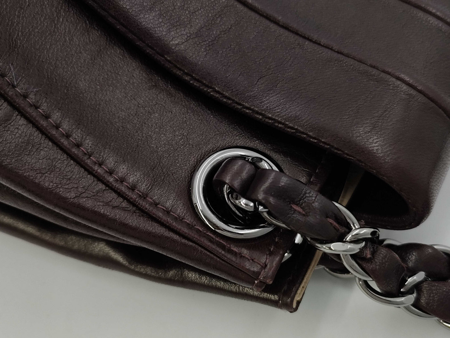 CHANEL Mademoiselle Shoulder Bag, Brown, No. 7