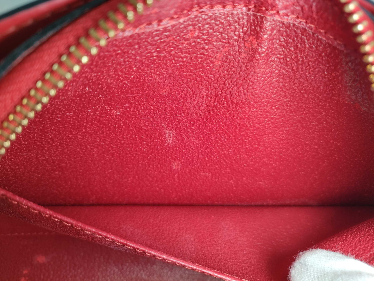 LOUIS VUITTON Epi Dauphine Red Clutch Bag