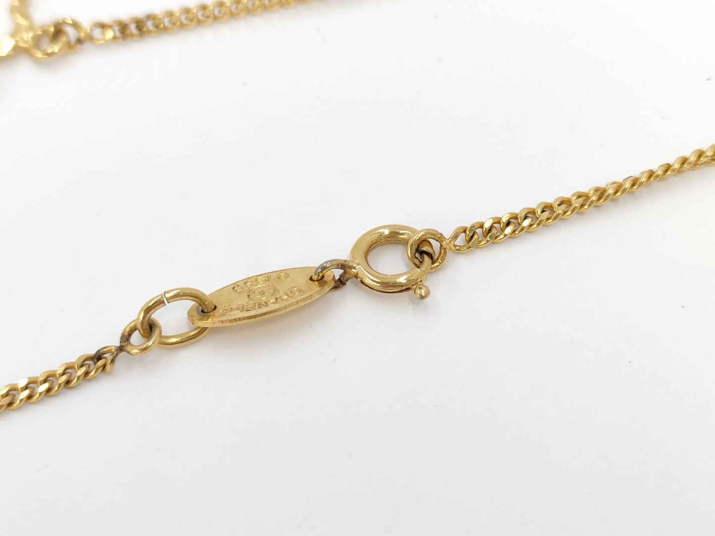 CHANEL Clover Coco Mark Necklace