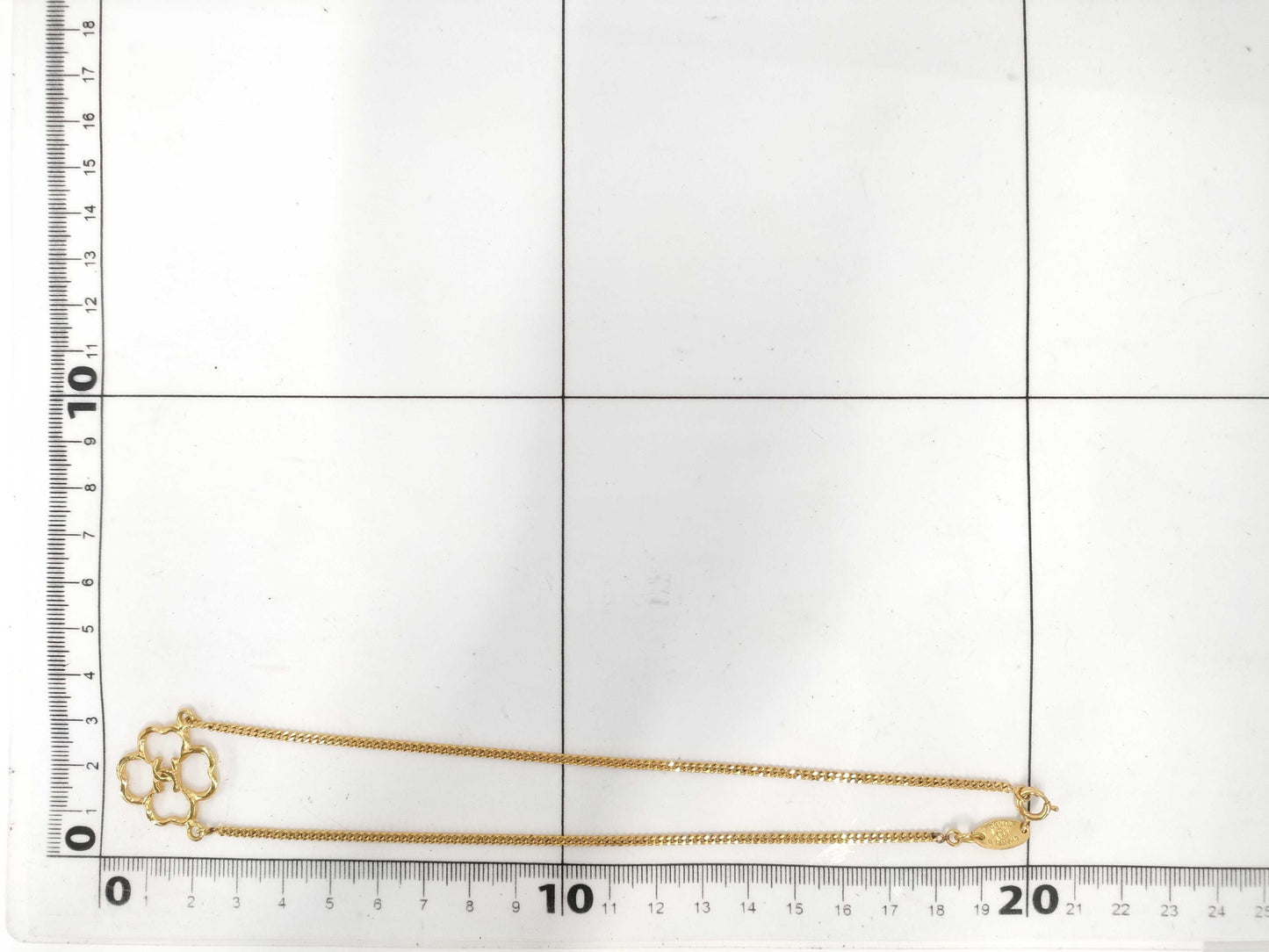 CHANEL Clover Coco Mark Necklace