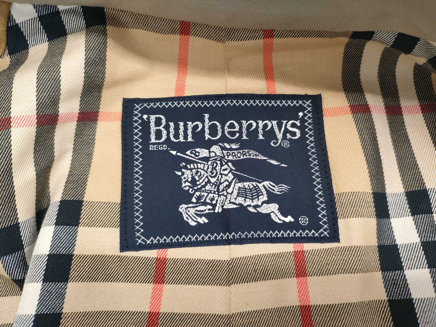 BURBERRY Belted Nova Check Khaki Trench Coat C-TK83 170 Coat