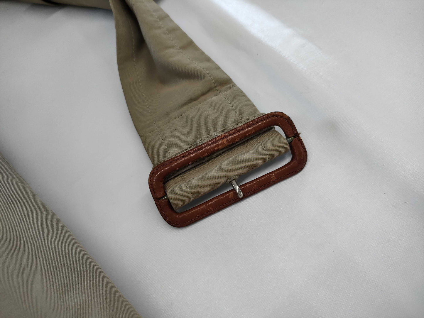 BURBERRY Belted Nova Check Khaki Trench Coat C-TK83 170 Coat