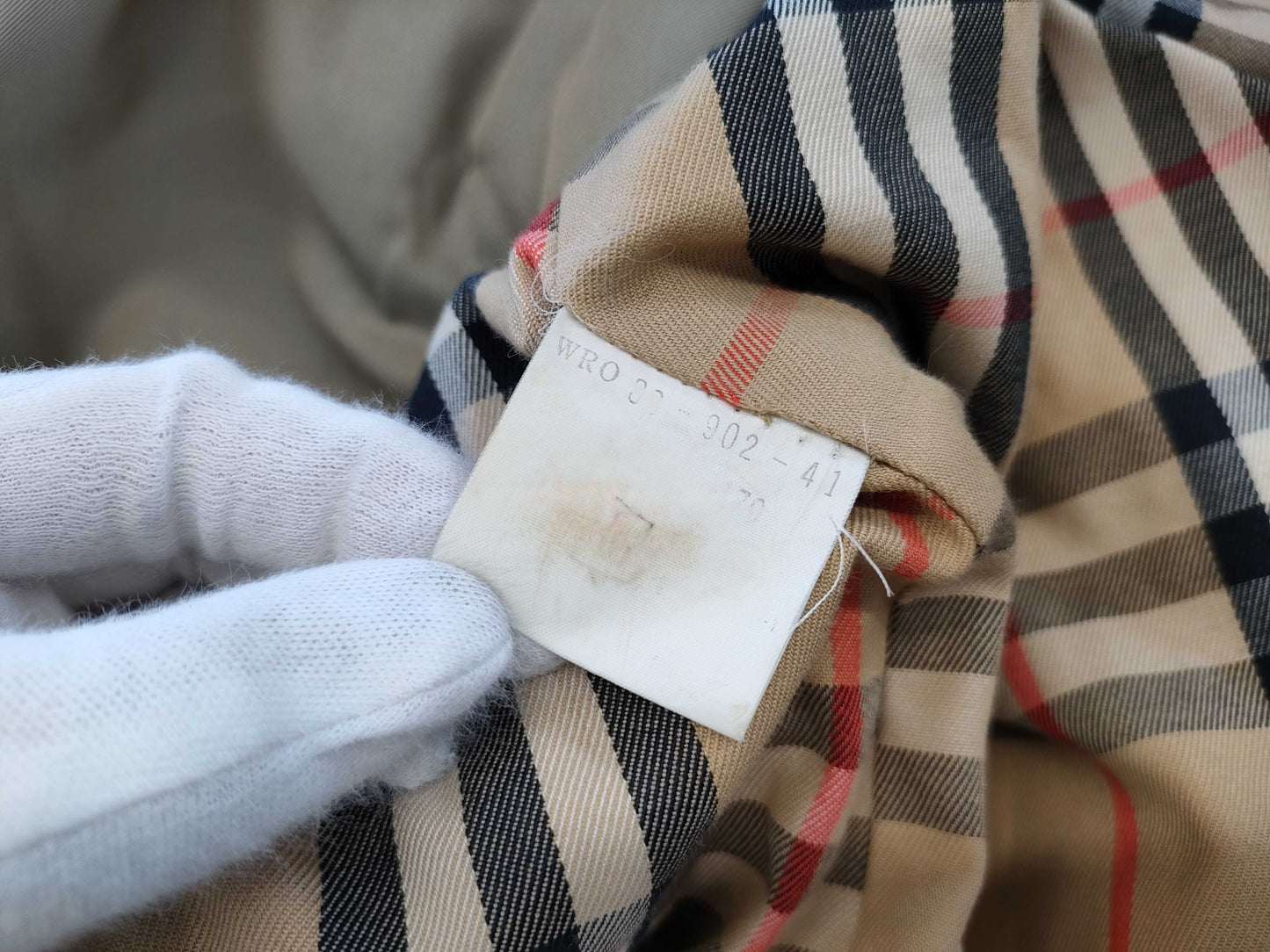 BURBERRY Belted Nova Check Khaki Trench Coat C-TK83 170 Coat