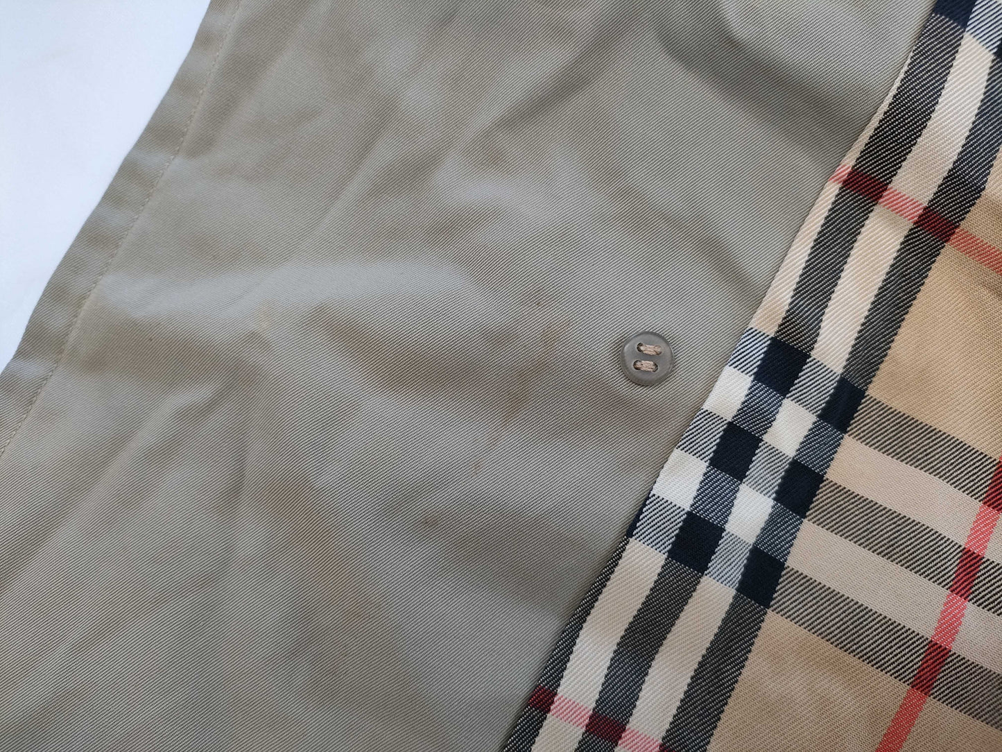 BURBERRY Belted Nova Check Khaki Trench Coat C-TK83 170 Coat
