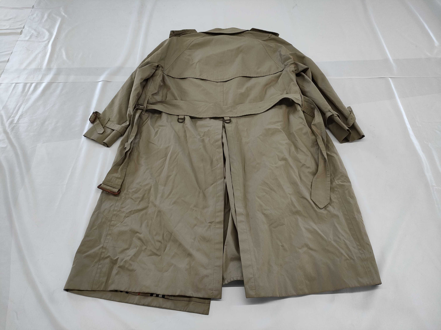 BURBERRY Belted Nova Check Khaki Trench Coat C-TK83 170 Coat
