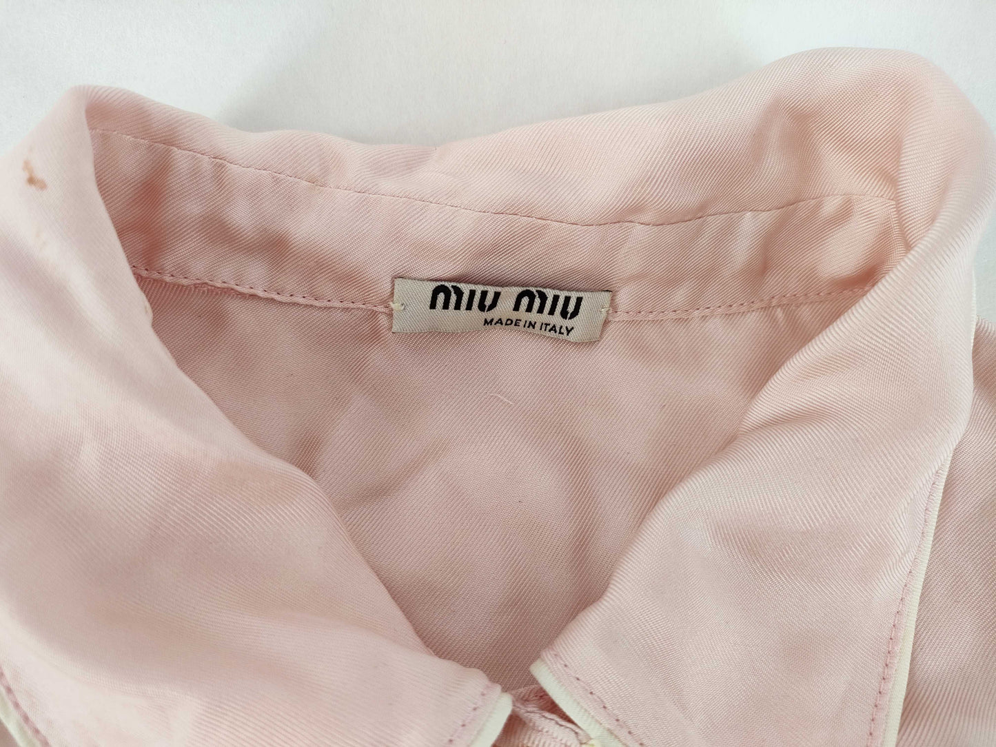 Miu Miu Miu Pajama Shirt, Size Small, Pink