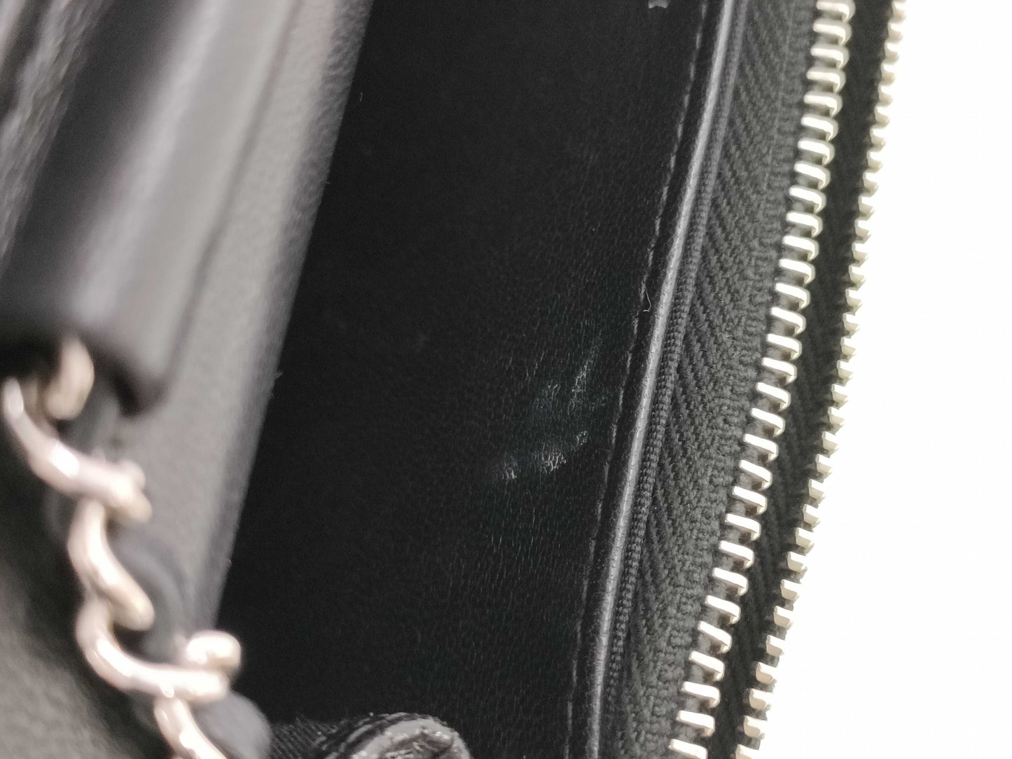 CHANEL Lizard Chain Wallet Shoulder Bag