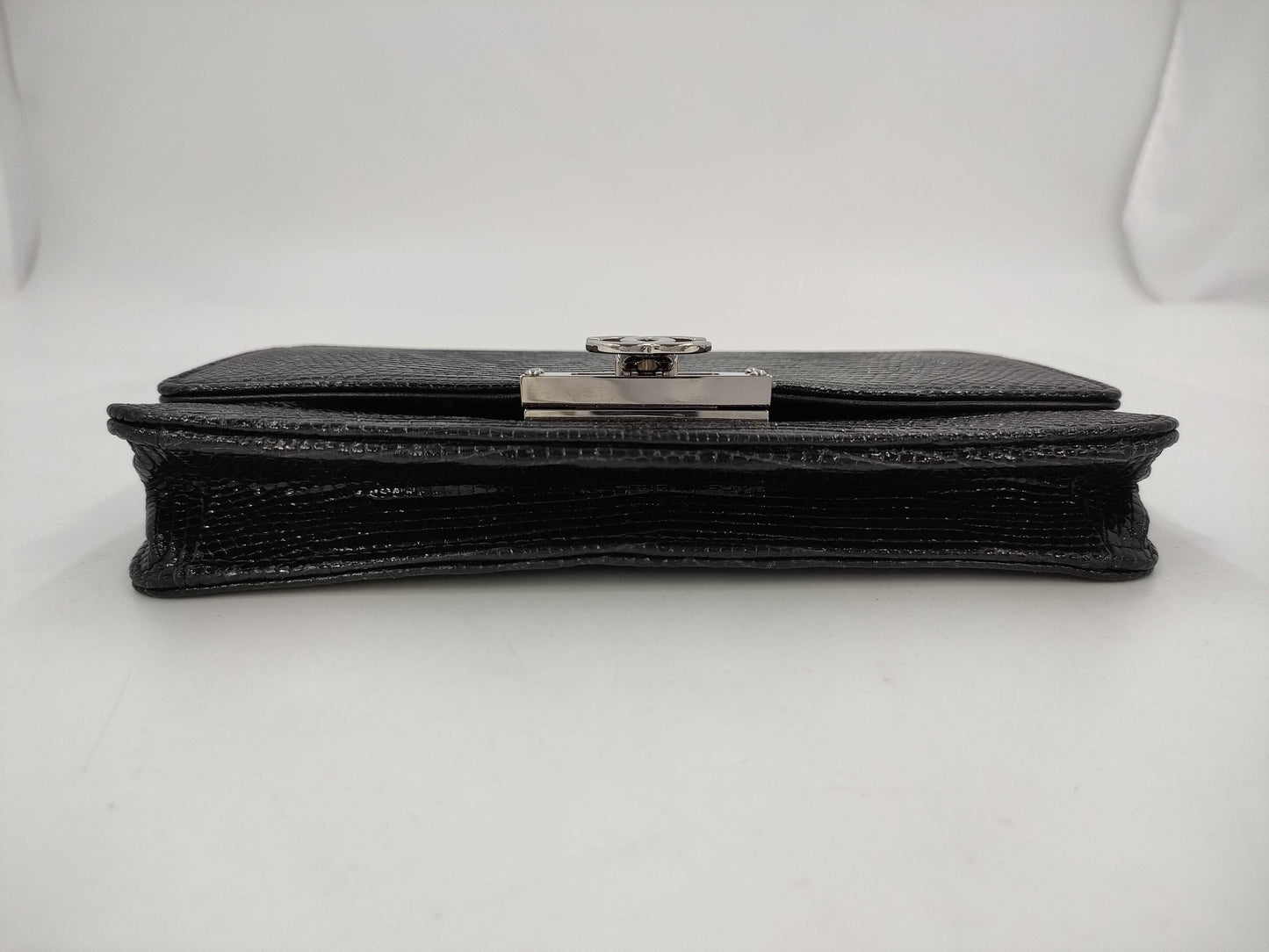 CHANEL Lizard Chain Wallet Shoulder Bag