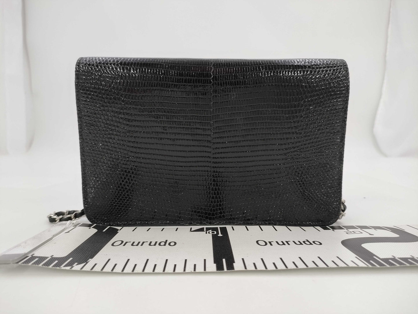 CHANEL Lizard Chain Wallet Shoulder Bag