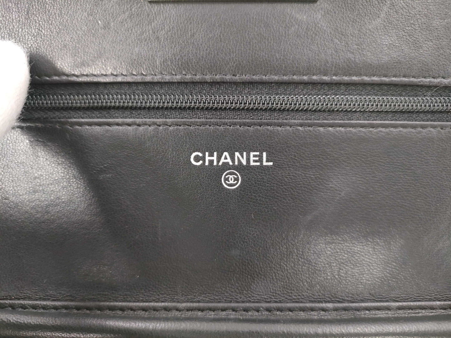 CHANEL Lizard Chain Wallet Shoulder Bag
