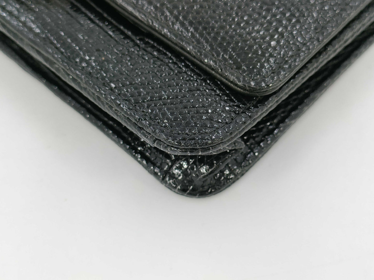 CHANEL Lizard Chain Wallet Shoulder Bag