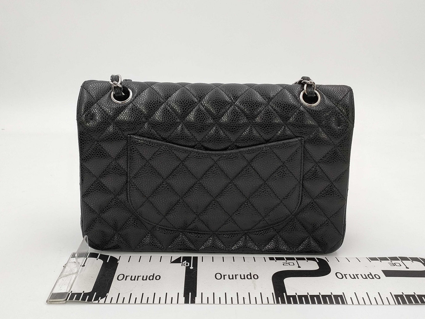 CHANEL Caviar Mato Double Flap Shoulder Bag