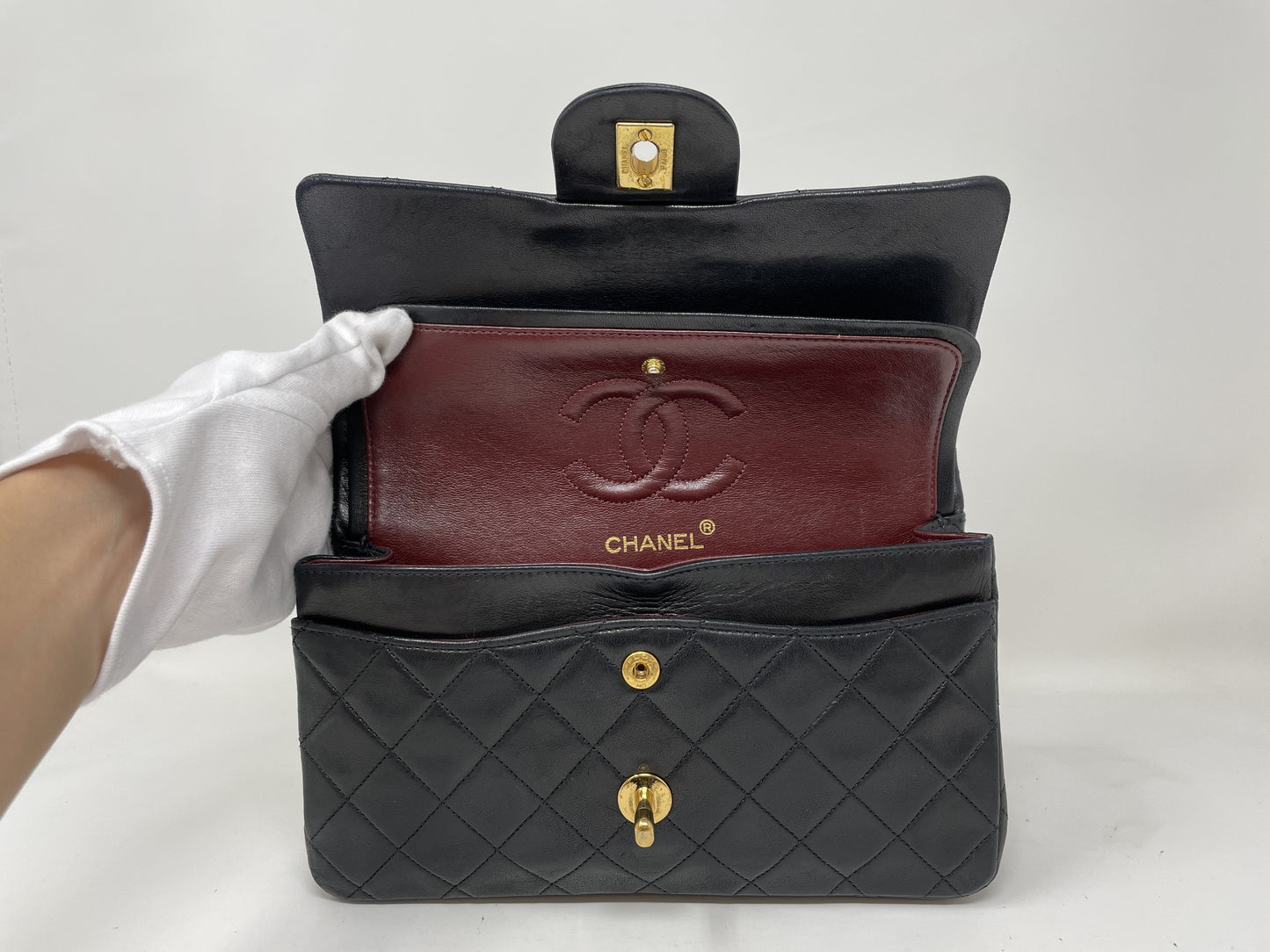 CHANEL CHANEL Shoulder Bag Matelasse Double Flap Black Shoulder Bag