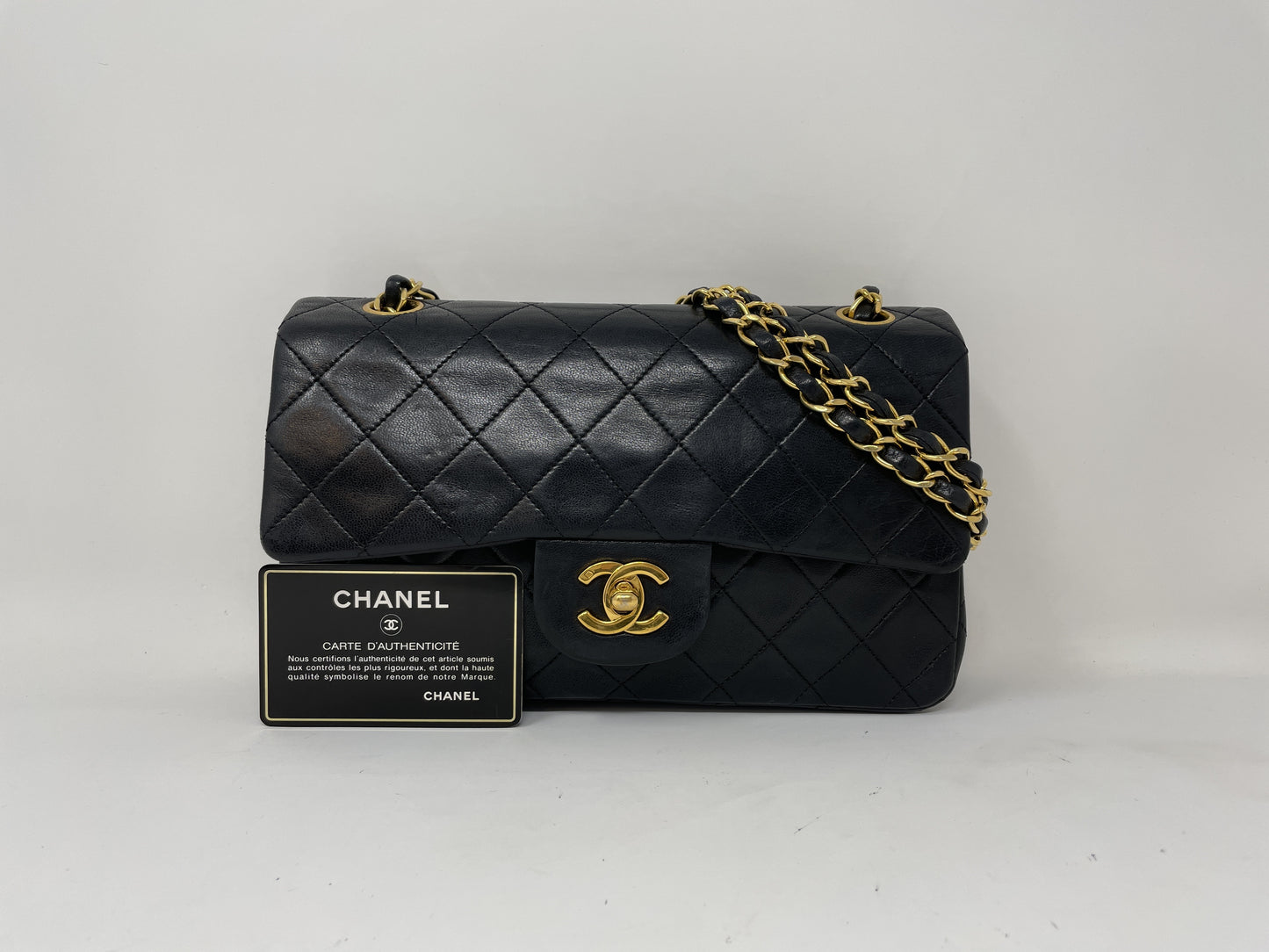 CHANEL CHANEL Shoulder Bag Matelasse Double Flap Black Shoulder Bag
