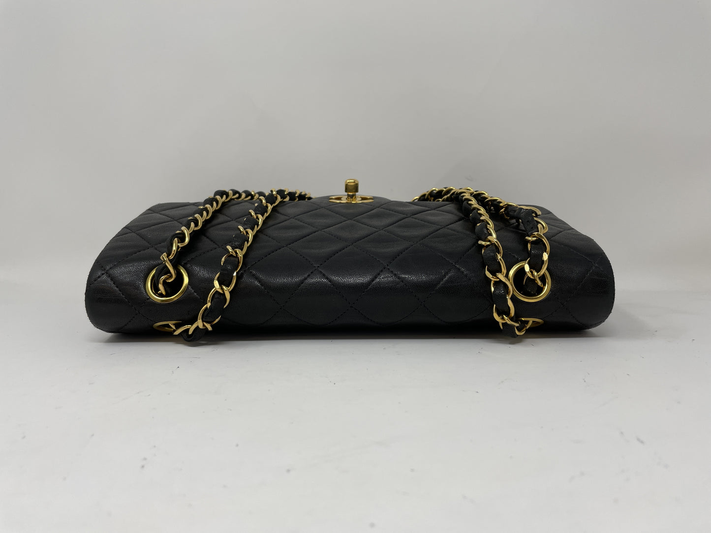 CHANEL CHANEL Matelasse Double Flap Shoulder Bag Black Shoulder Bag
