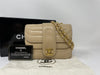 CHANEL CHANEL Shoulder Bag Lambskin Wave Stitch Beige Shoulder Bag