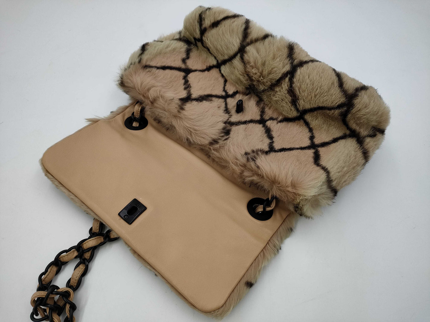 CHANEL Chanel Fur Matelasse Shoulder Bag