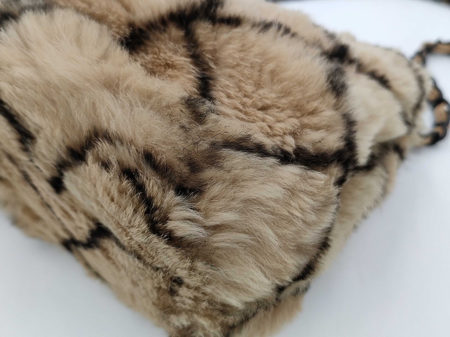 CHANEL Chanel Fur Matelasse Shoulder Bag