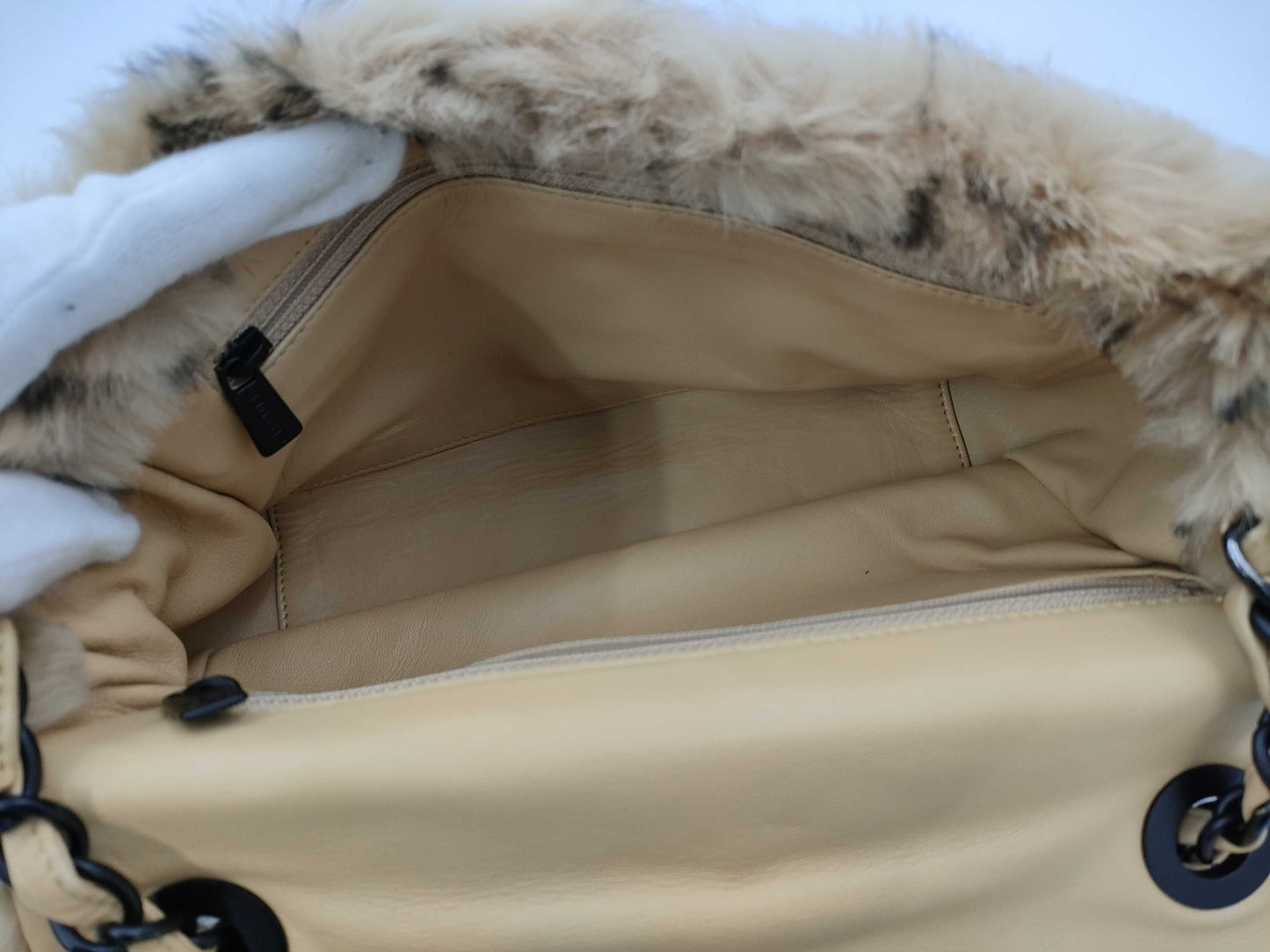 CHANEL Chanel Fur Matelasse Shoulder Bag