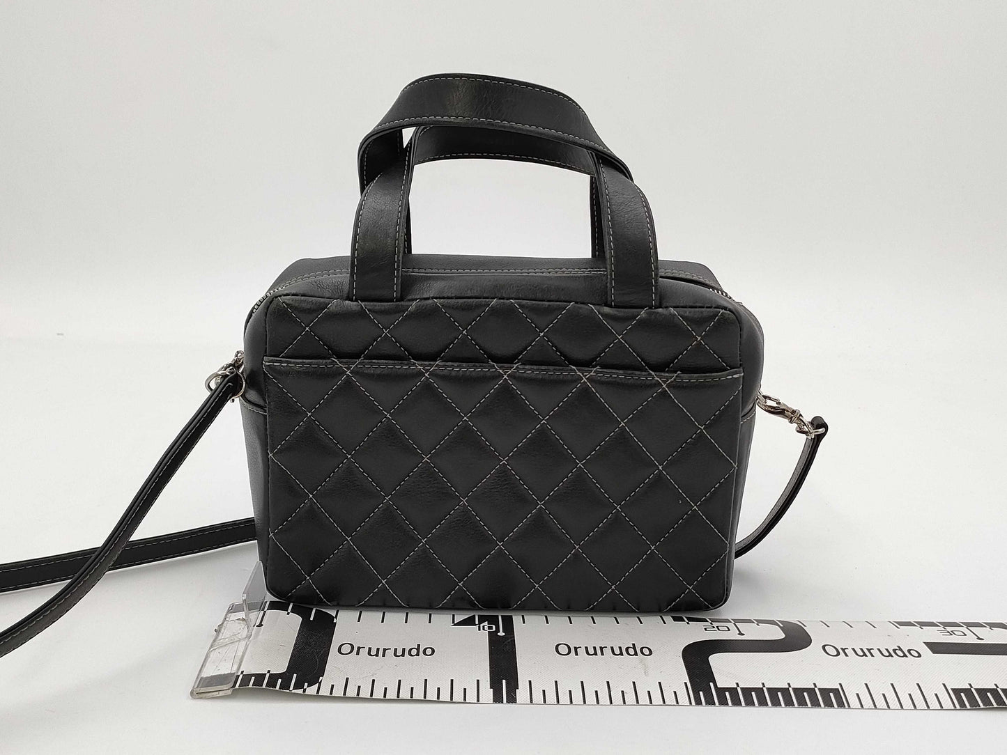 CHANEL Deka Coco Mark 2-way Handbag