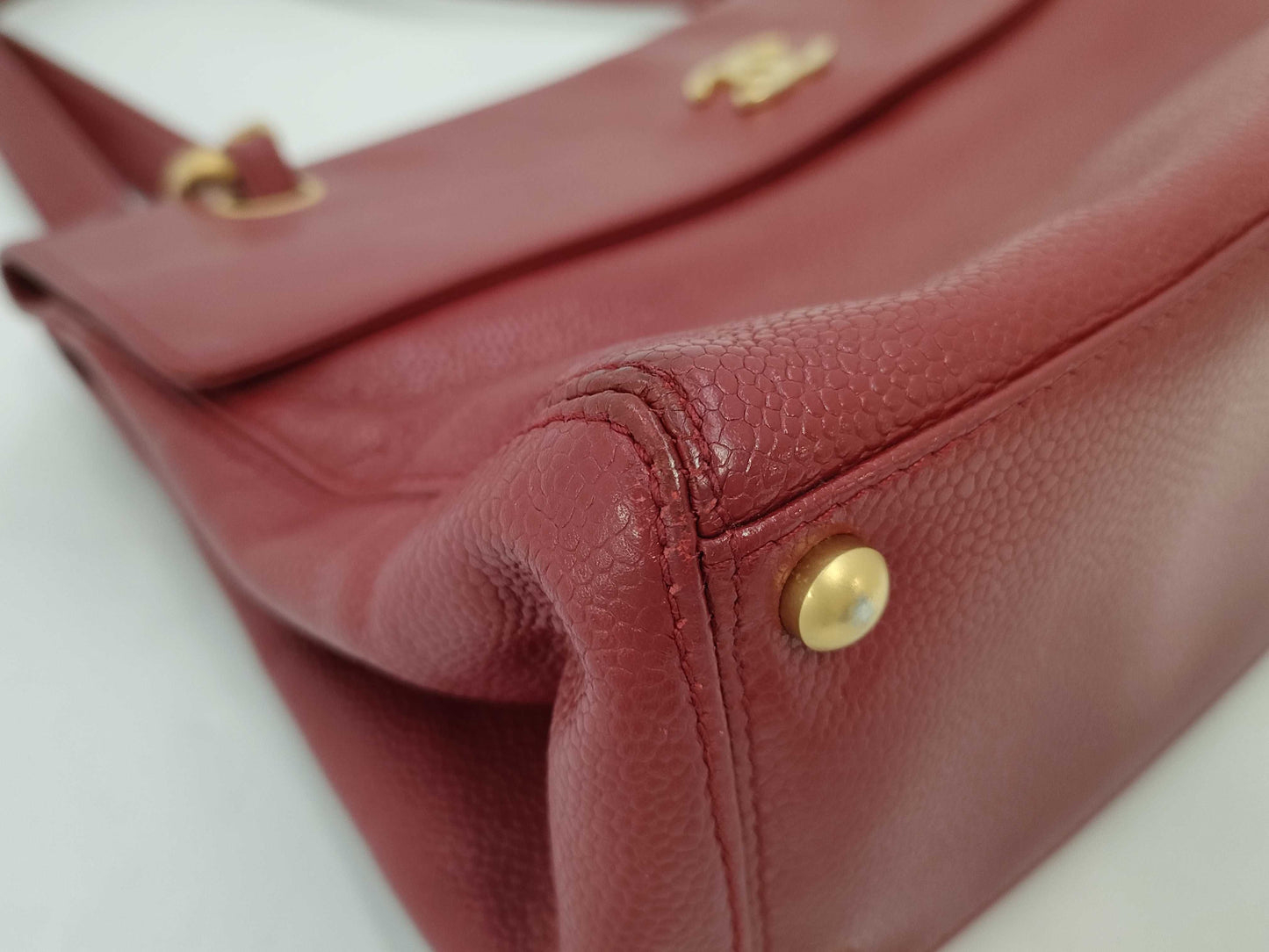 CHANEL Caviar Coco Mark Handbag