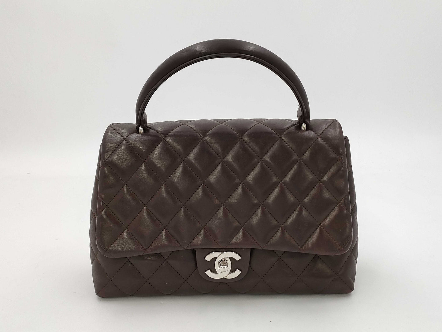 CHANEL Brown Lambskin Handbag