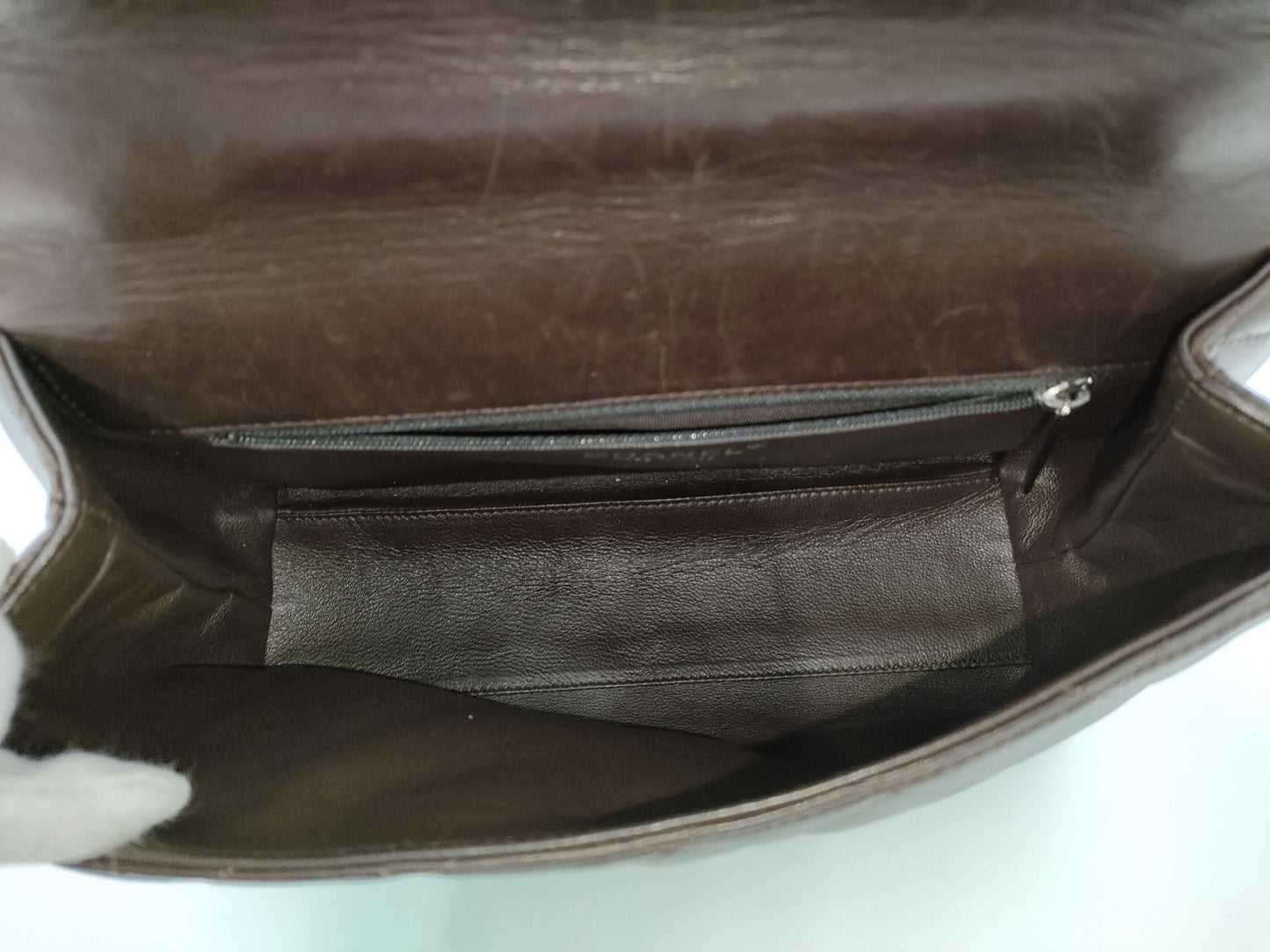 CHANEL Brown Lambskin Handbag