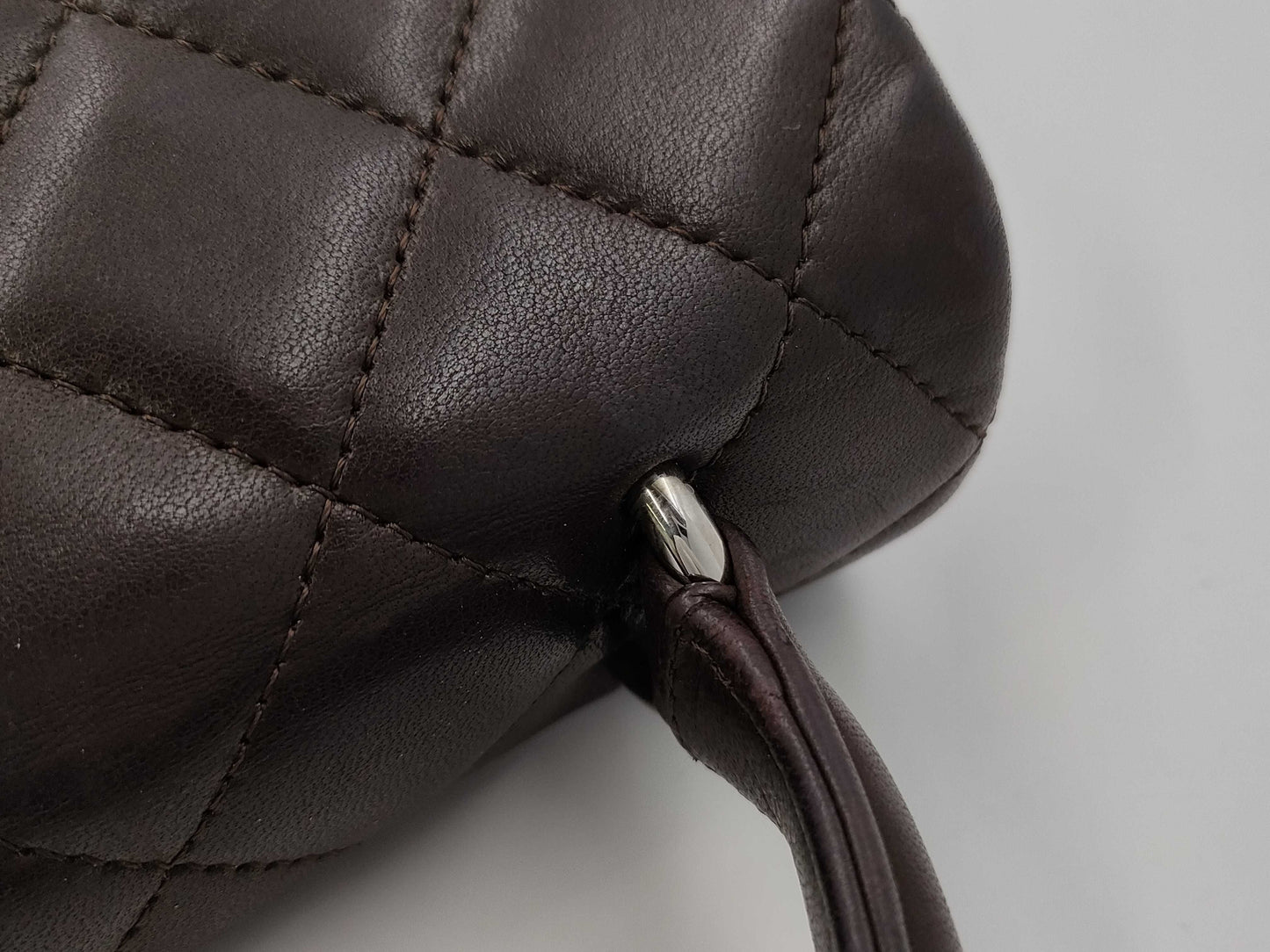 CHANEL Brown Lambskin Handbag