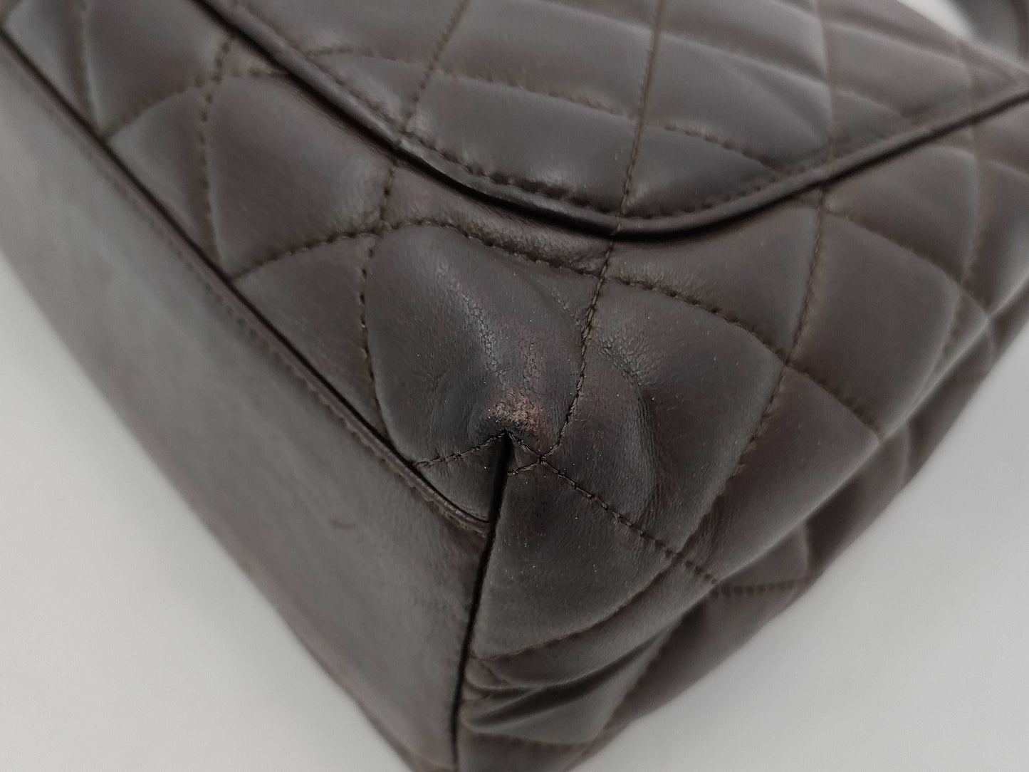 CHANEL Brown Lambskin Handbag