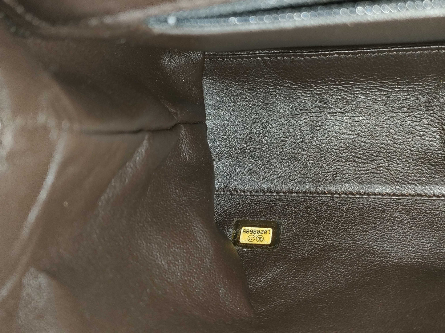 CHANEL Brown Lambskin Handbag