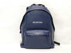 BALENCIAGA Everyday Leather Navy Backpack