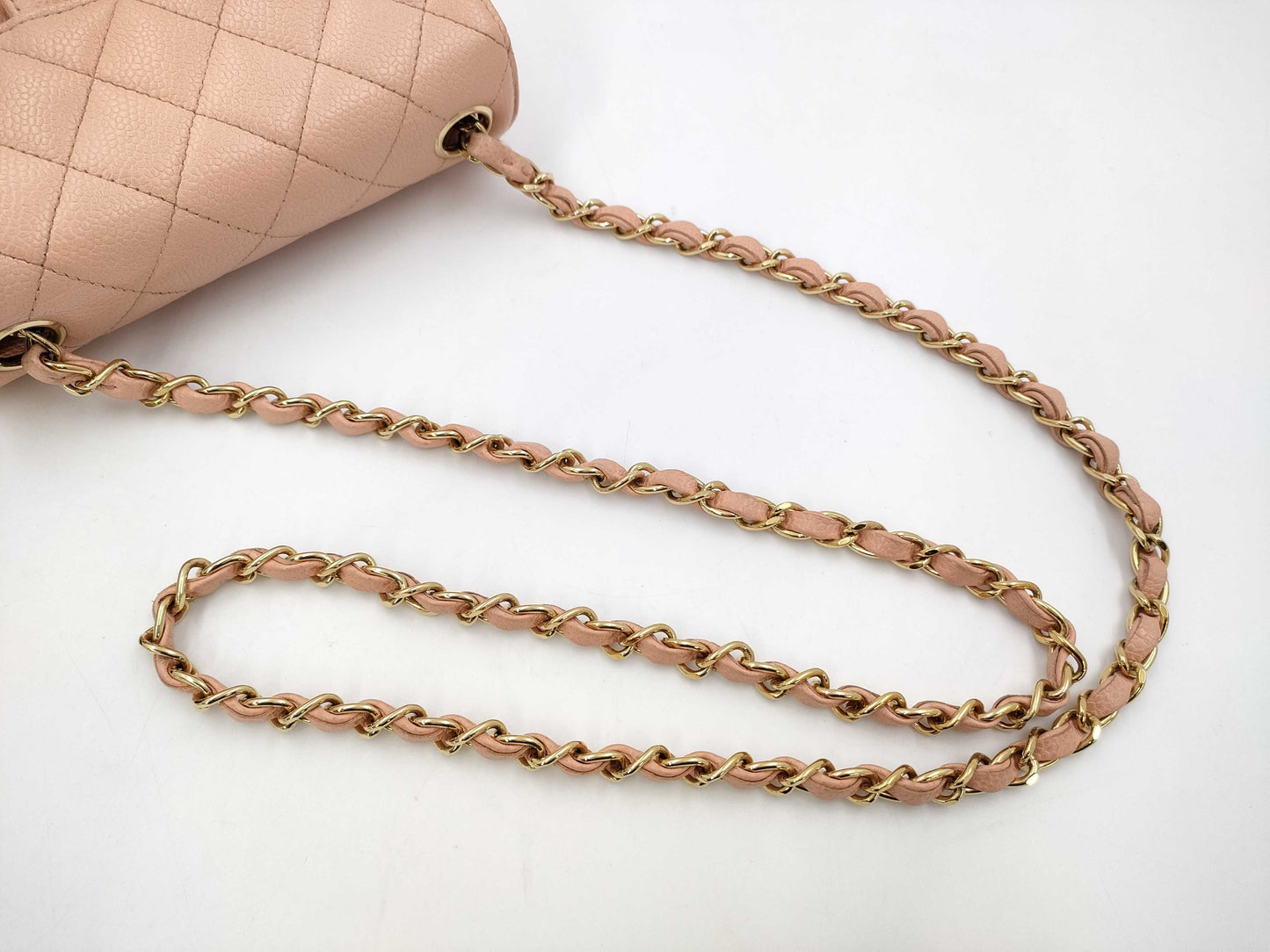 CHANEL CHANEL Mini Matelasse Caviar Skin Pink with Seal No. 8 Shoulder Bag