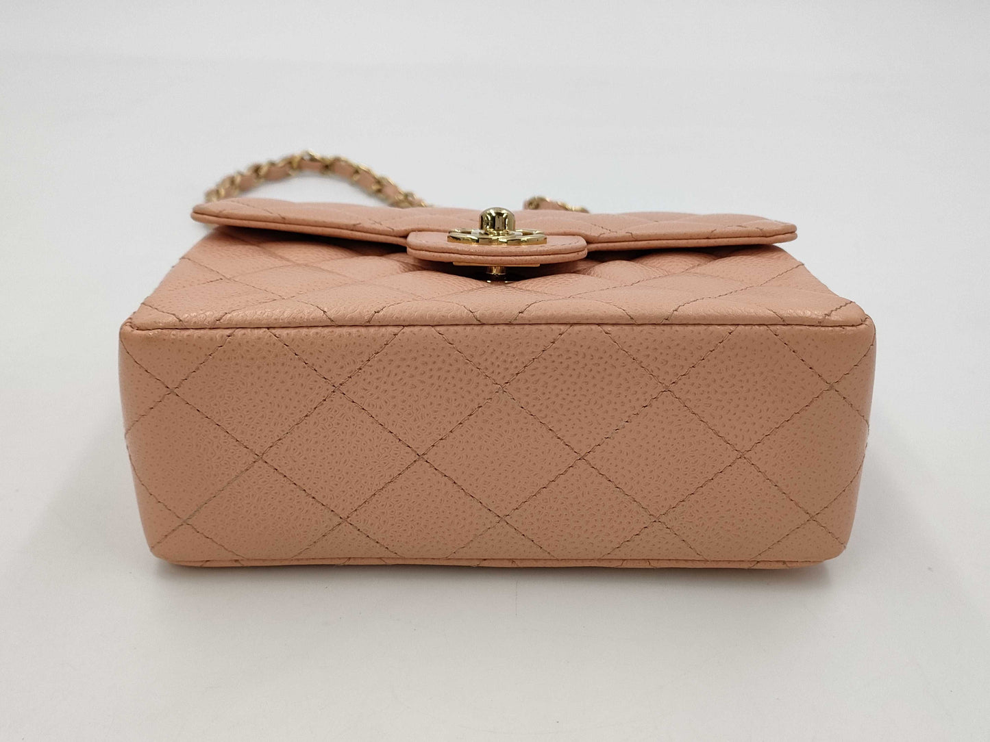 CHANEL CHANEL Mini Matelasse Caviar Skin Pink with Seal No. 8 Shoulder Bag