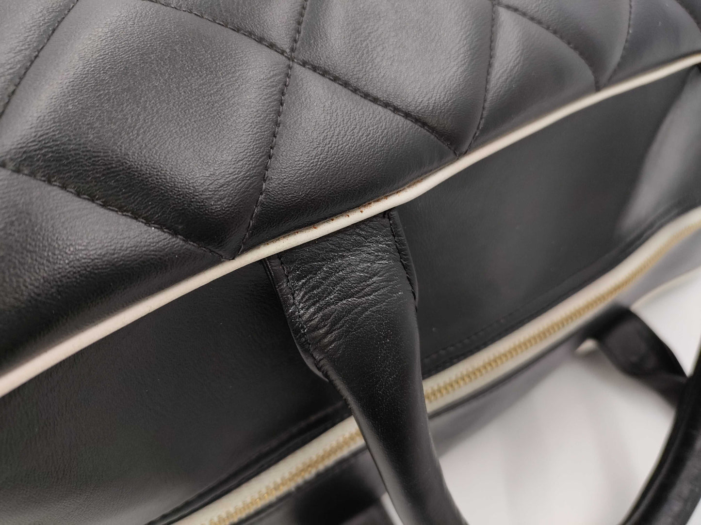 CHANEL Matelasse Lambskin Boston Bag with Seal, No. 3 Boston Bag