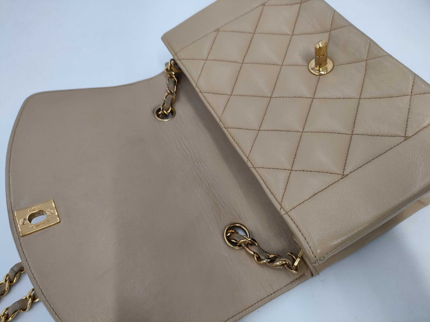 CHANEL Diana 22 Lamb Chain Shoulder Bag with GD Hardware